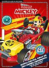 Capa do livro Disney Megahist�rias para Colorir com Adesivos Bil�ngue - Mickey: Aventuras Sobre Rodas, 