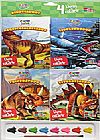 Capa do livro Contos e Cores Dinossauros - 4 Livros de Colorir, V�rios Autores