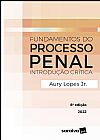 Capa do livro Fundamentos do processo penal, Aury Lopes Jr.