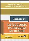 Capa do livro Manual de metodologia da pesquisa no direito, Orides Mezzaroba